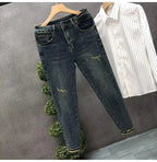 Jeans High Street Style Slim Fit Primavera Estate Nuovo arrivo - StepByStepNow