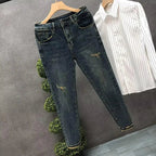Jeans High Street Style Slim Fit Primavera Estate Nuovo arrivo - StepByStepNow