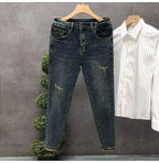 Jeans High Street Style Slim Fit Primavera Estate Nuovo arrivo - StepByStepNow