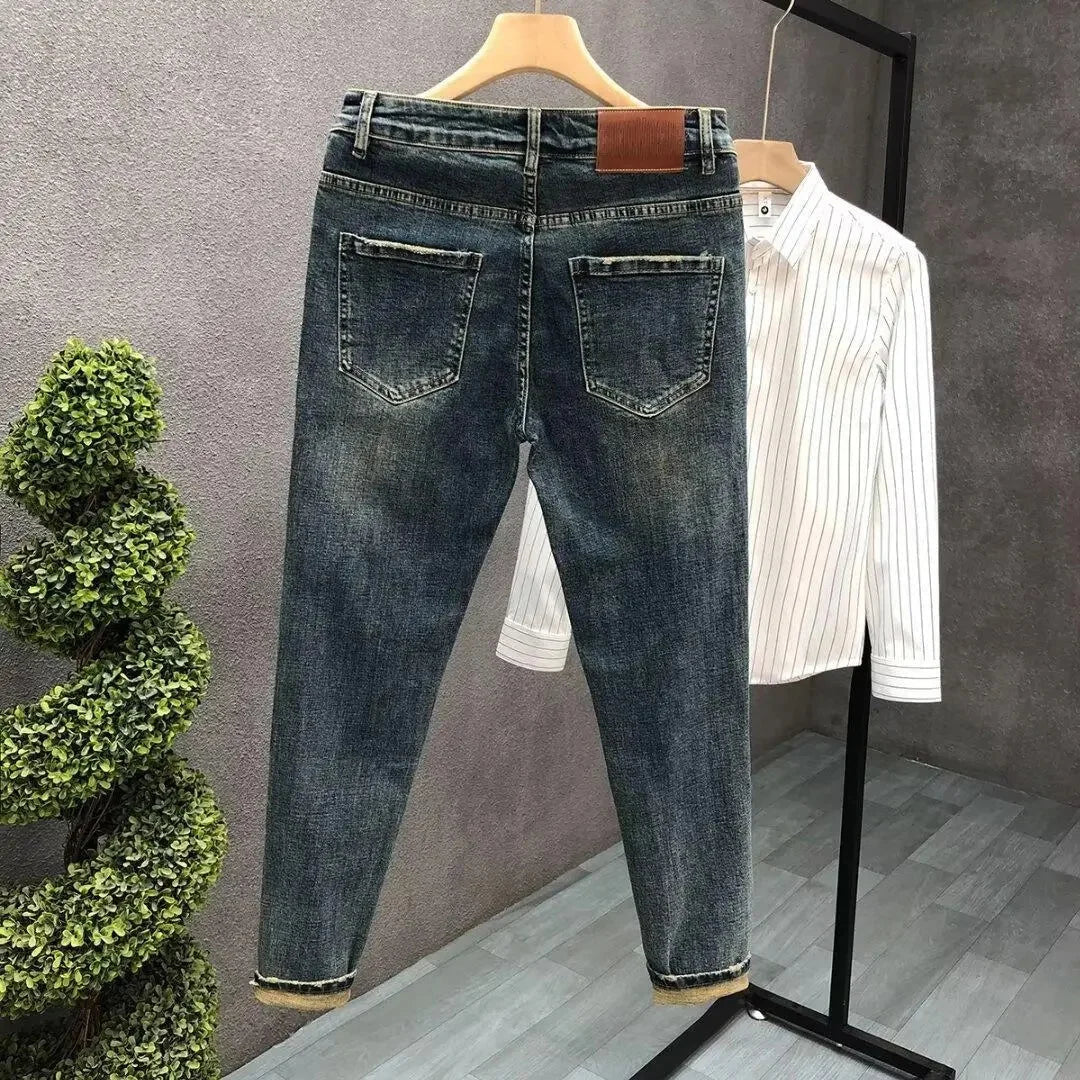 Jeans High Street Style Slim Fit Primavera Estate Nuovo arrivo - StepByStepNow
