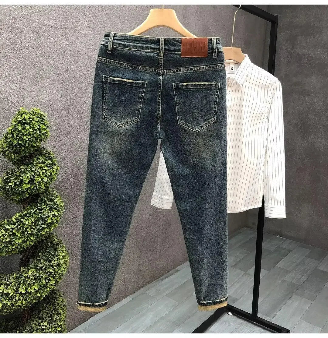 Jeans High Street Style Slim Fit Primavera Estate Nuovo arrivo - StepByStepNow