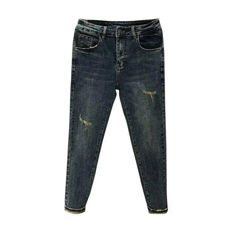 Jeans High Street Style Slim Fit Primavera Estate Nuovo arrivo - StepByStepNow