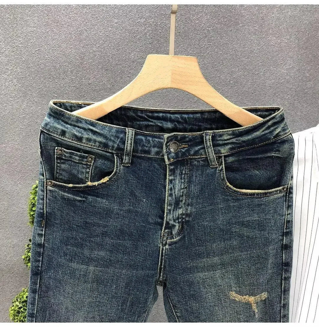 Jeans High Street Style Slim Fit Primavera Estate Nuovo arrivo - StepByStepNow