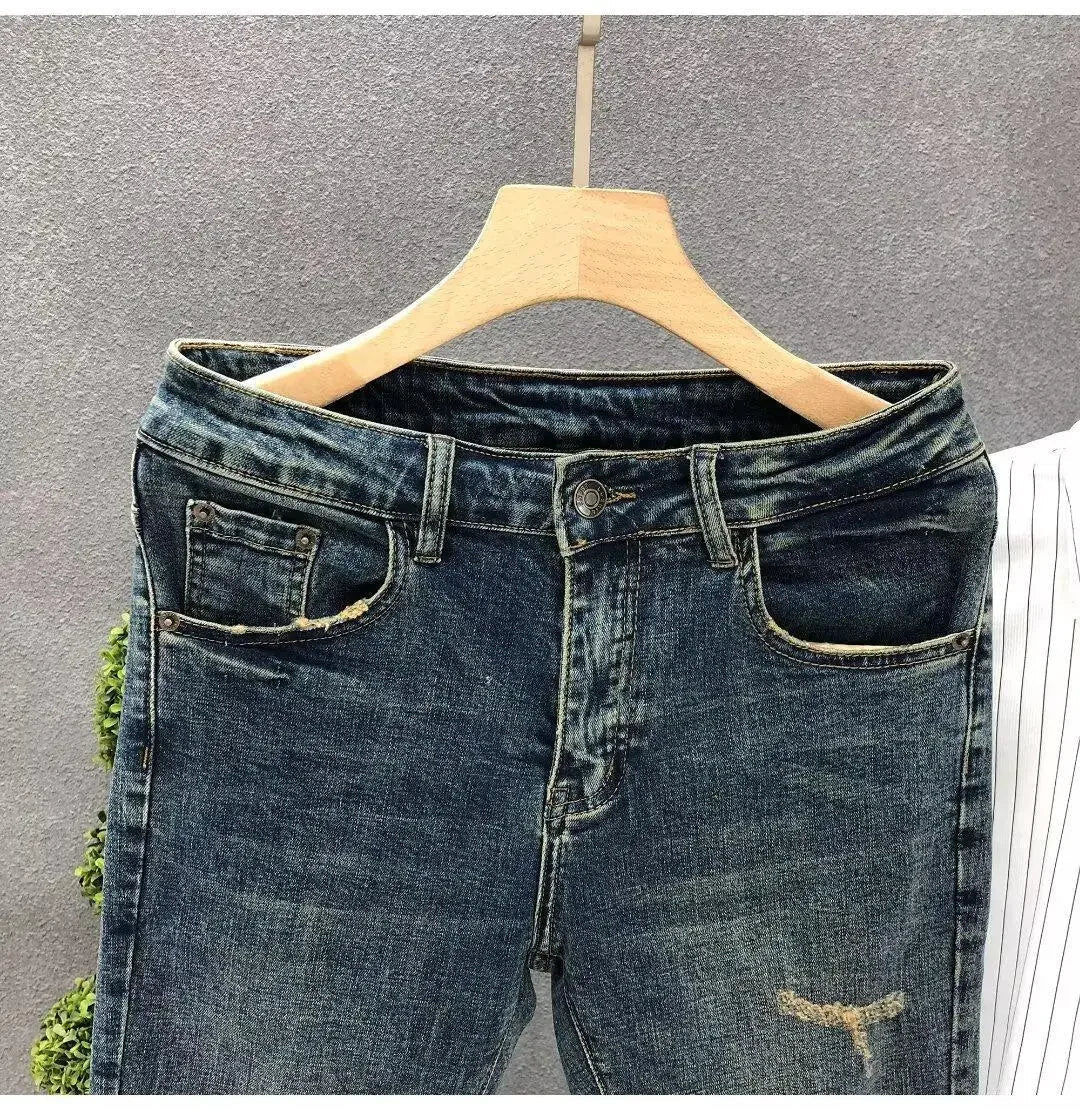 Jeans High Street Style Slim Fit Primavera Estate Nuovo arrivo - StepByStepNow