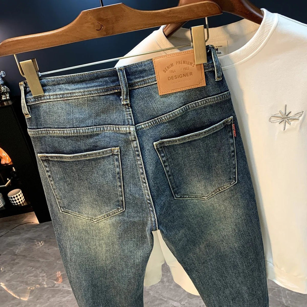 Jeans slim fit retrò lavati elastici - StepByStepNow