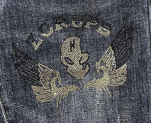 Jeans strappati strappati con stampa per uomo Pantaloni con fori grafici rotti Pantaloni casual morbidi Kpop eleganti pantaloni da cowboy da uomo larghi gotici regolari - StepByStep