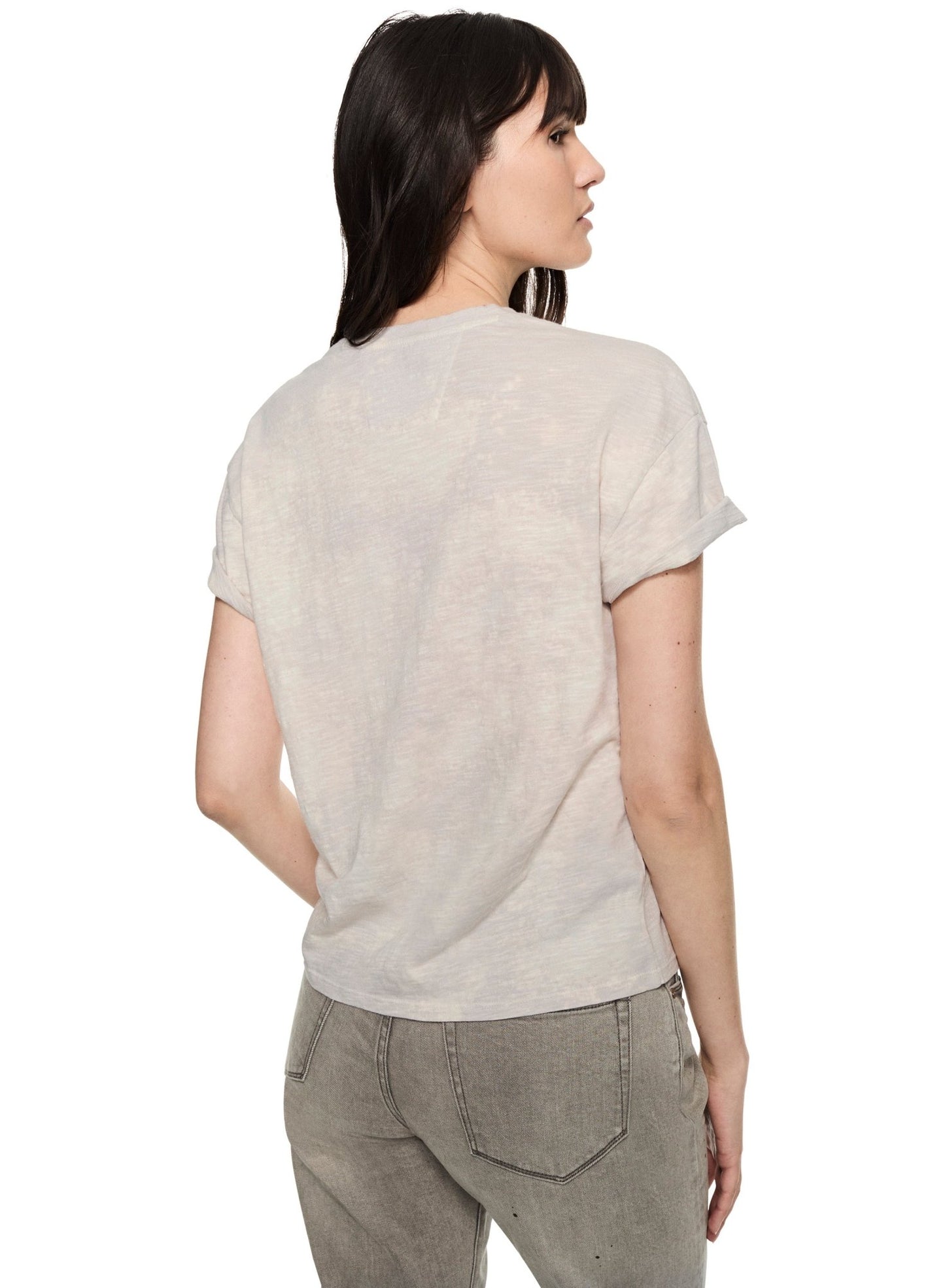 Jersey Scoop - Neck Tee (Pearl Grey) - StepByStep