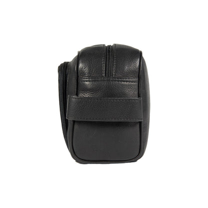 K0025AB | Beauty Case con maniglia laterale in Vera Pelle pieno fiore con leggera grana – Colore Nero. Chiusura con lampo, Dimensioni: cm 25 x 16 x 12. Confezione: Sacchetto Tnt - StepByStep