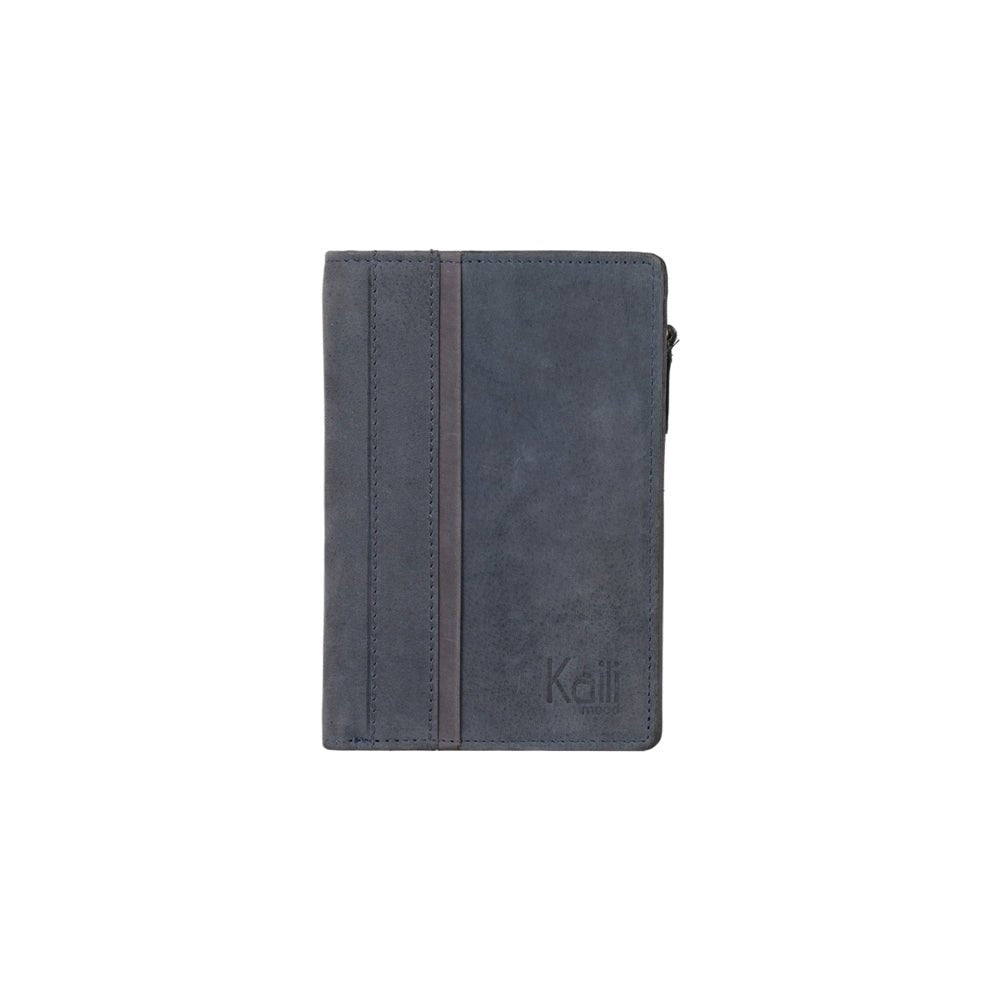 K12234DF | Portafogli Donna in Vera Pelle pieno fiore, Naked. Colore Blu. Protezione RFID. Dimensioni da chiuso: cm 9,5 x 14 x 3. Confezione: Scatola regalo fondo/coperchio - StepByStep