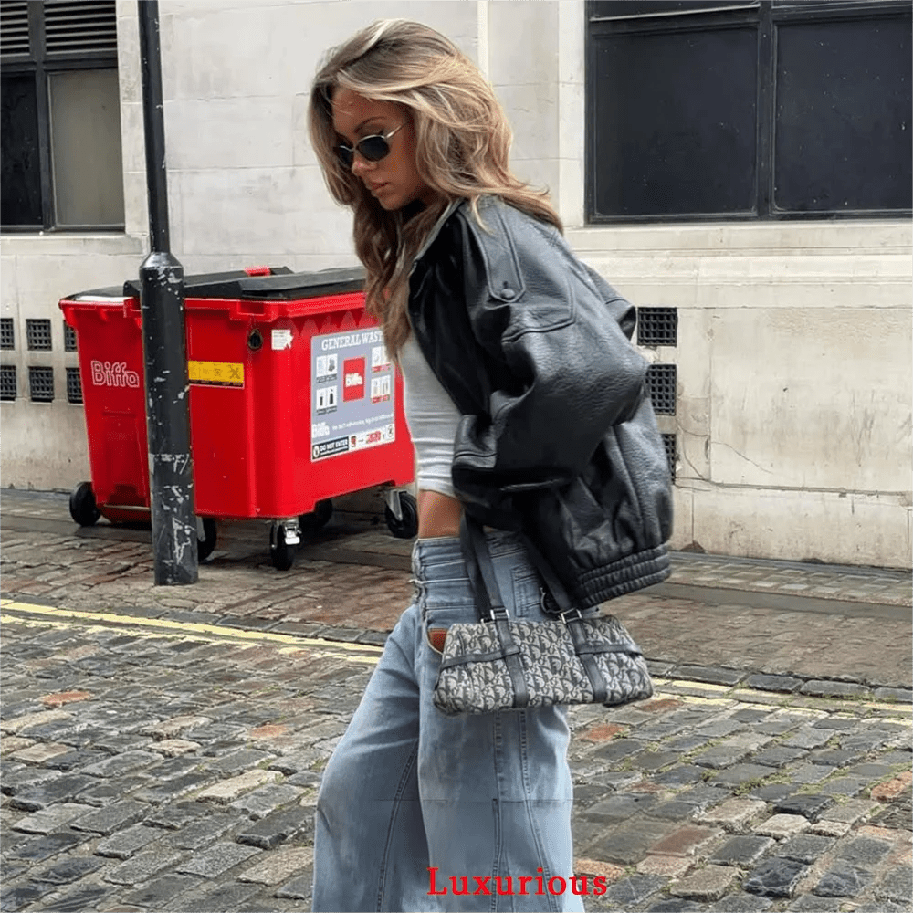 Giacca pelle nera donna oversize 2025 streetwear - StepByStepNow