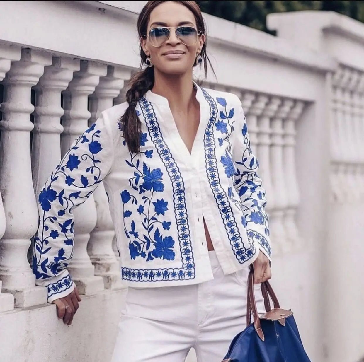 KONDALA Women Cardigan Shirts New Embroidered Tops Streetwear Vintage Shirts 100% Cotton Loose Mujer Sun Protection Shirts - StepByStepNow