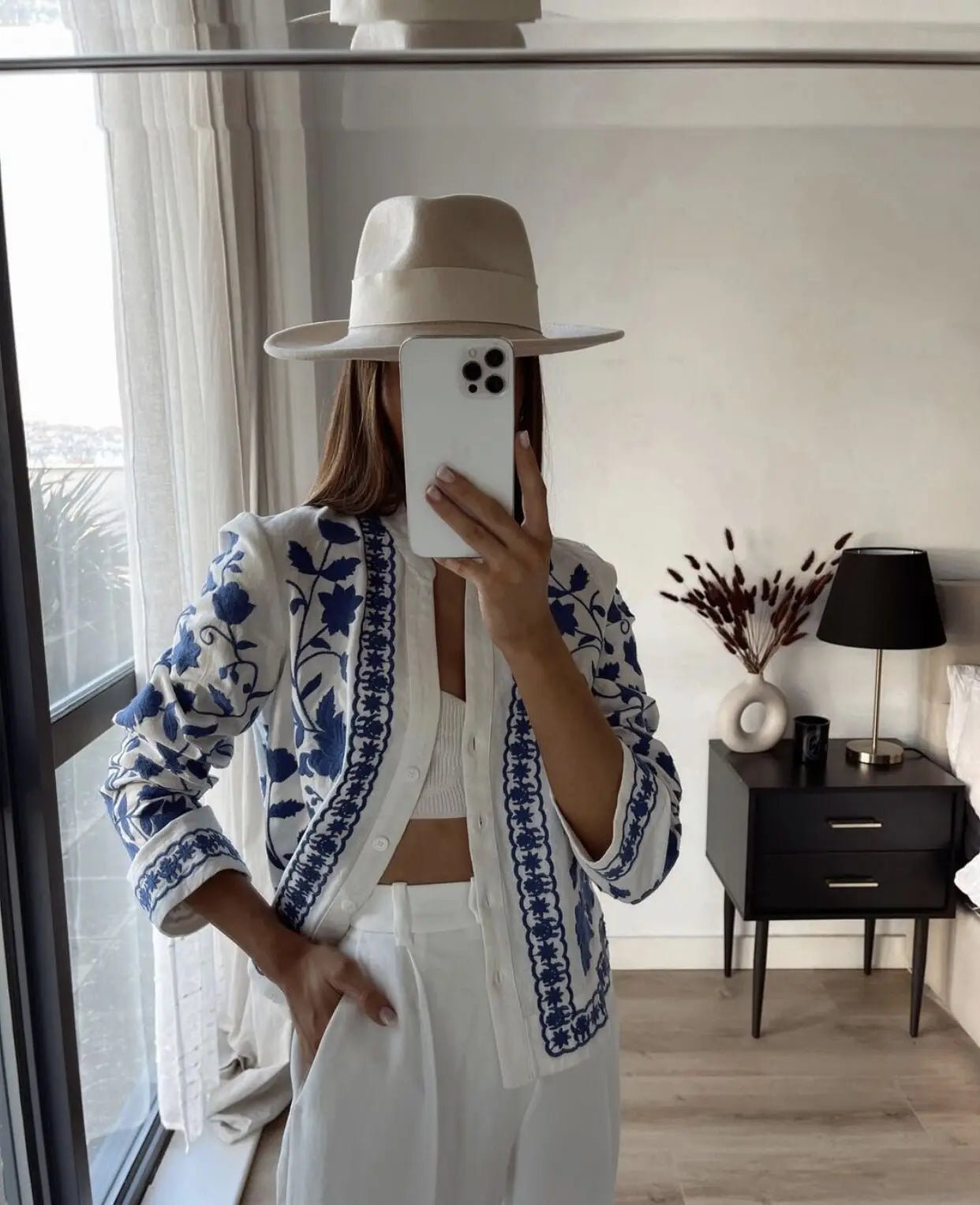 KONDALA Women Cardigan Shirts New Embroidered Tops Streetwear Vintage Shirts 100% Cotton Loose Mujer Sun Protection Shirts - StepByStepNow