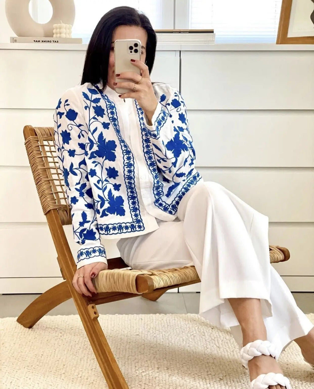 KONDALA Women Cardigan Shirts New Embroidered Tops Streetwear Vintage Shirts 100% Cotton Loose Mujer Sun Protection Shirts - StepByStepNow