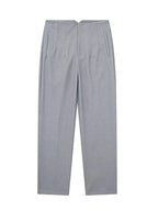 KONDALA Women Light Blue Chic Fashion Office Wear Straight Pants Vintage High Waist Zipper Fly Female Trousers Fashion 2025 Pant - StepByStepNow