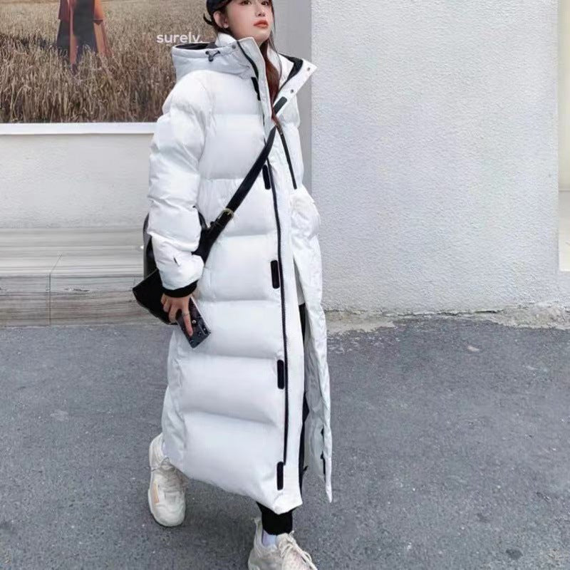Korean - style Mid - length Over - the - knee Down Cotton - padded Coat - StepByStepNow