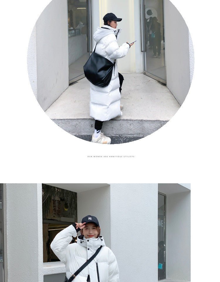 Korean - style Mid - length Over - the - knee Down Cotton - padded Coat - StepByStepNow