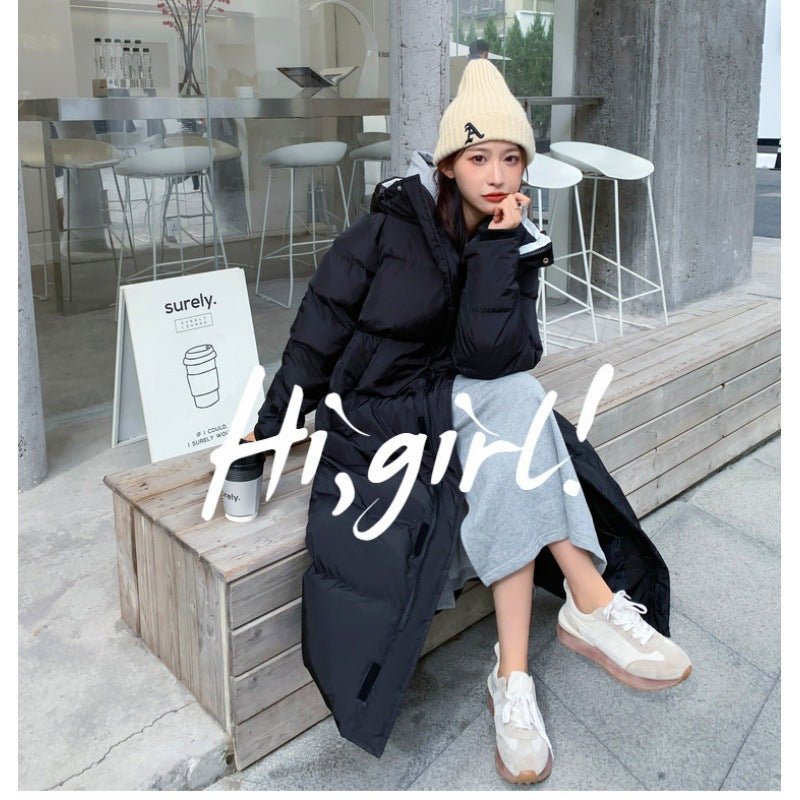 Korean - style Mid - length Over - the - knee Down Cotton - padded Coat - StepByStepNow