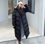 Korean - style Mid - length Over - the - knee Down Cotton - padded Coat - StepByStepNow