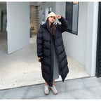 Korean - style Mid - length Over - the - knee Down Cotton - padded Coat - StepByStepNow