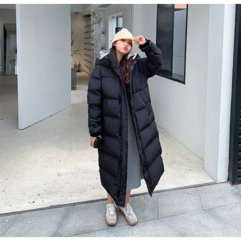 Korean - style Mid - length Over - the - knee Down Cotton - padded Coat - StepByStepNow