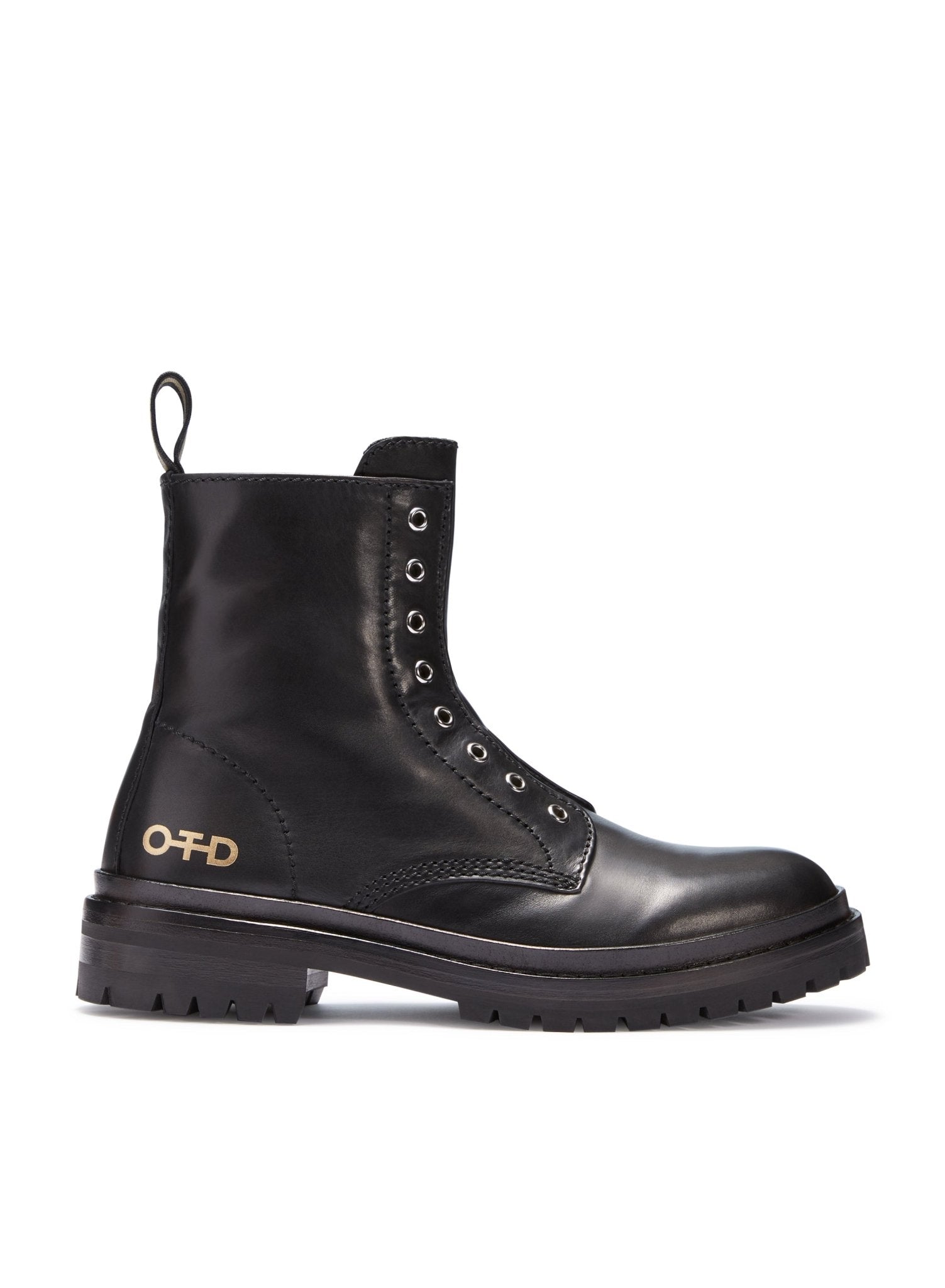 Laceless Leather Combat Boots - StepByStep