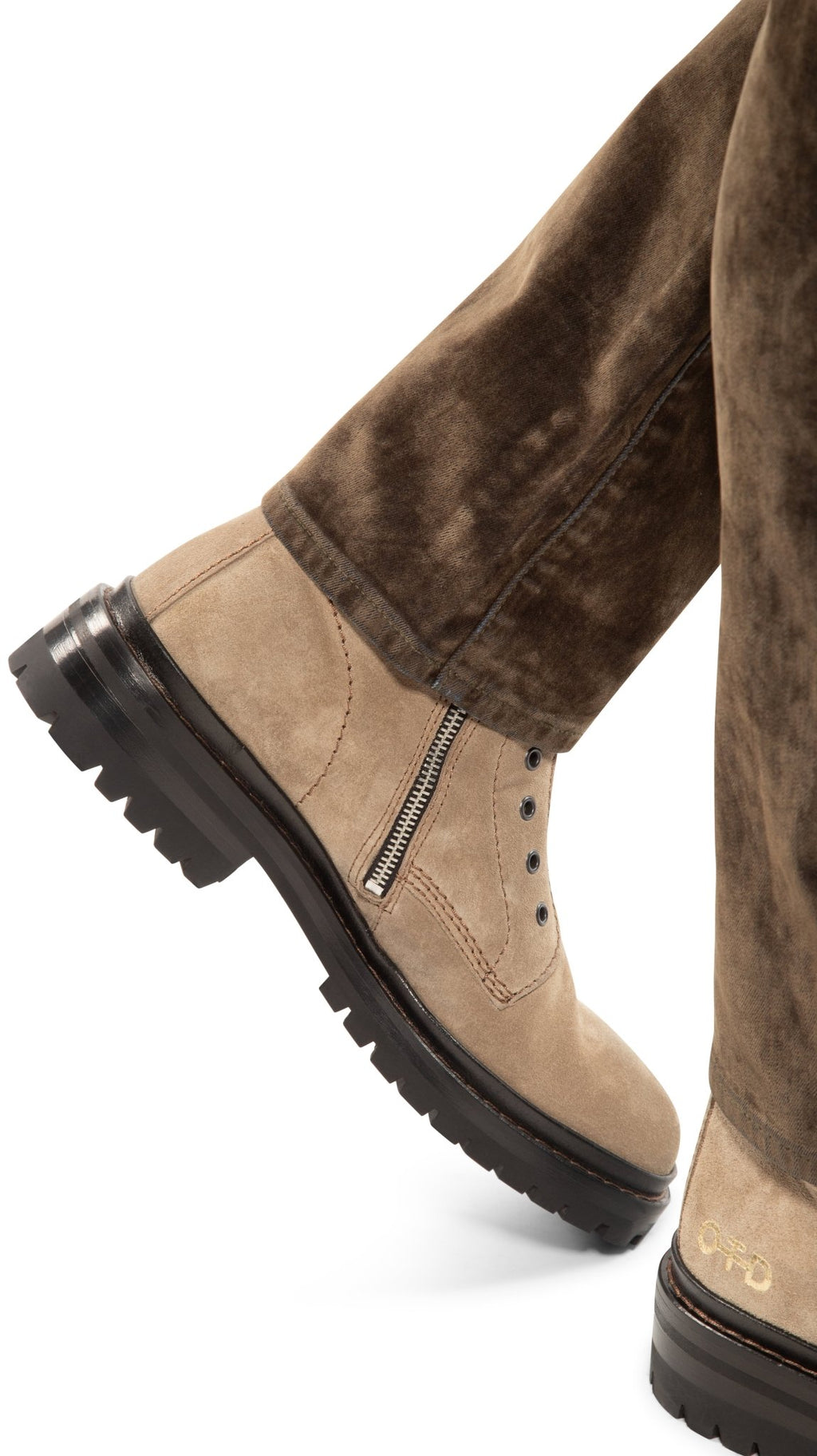 Laceless Suede Combat Boot - StepByStep