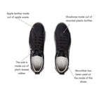 LB Black Apple Leather Sneakers for Women - StepByStep