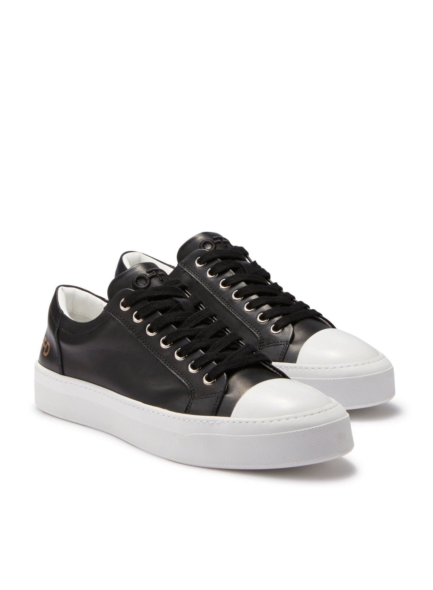Leather Low - Top Sneaker (Black) - StepByStep