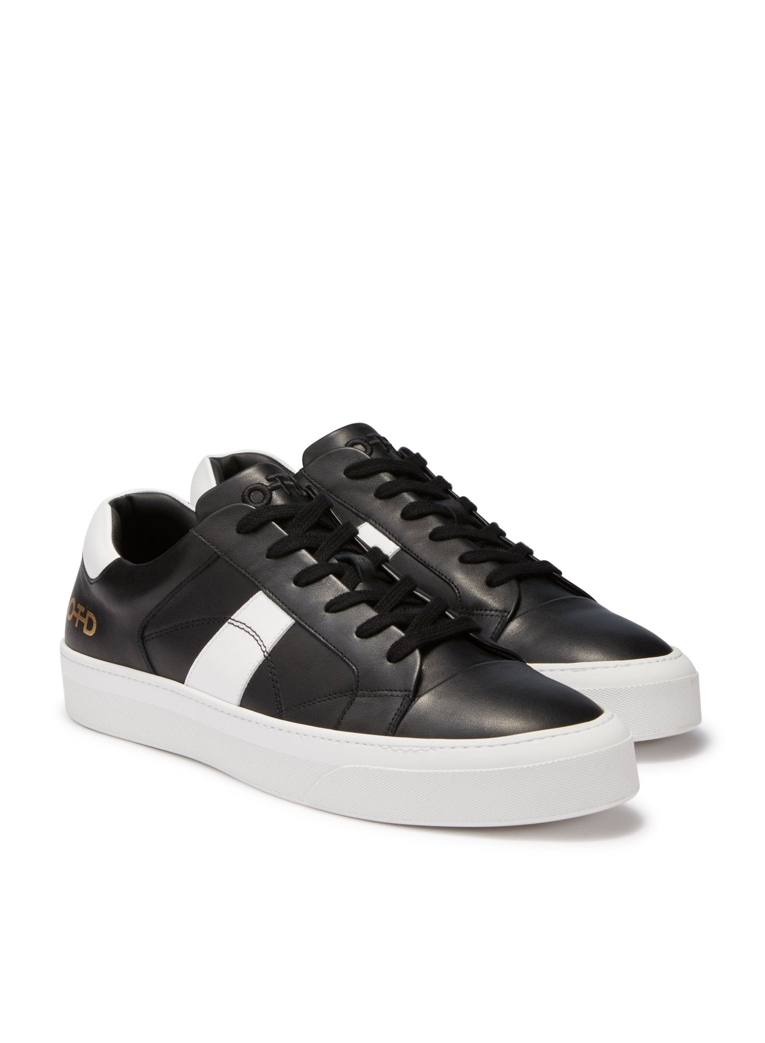 Leather Low - Top Sneaker (Black) - StepByStep