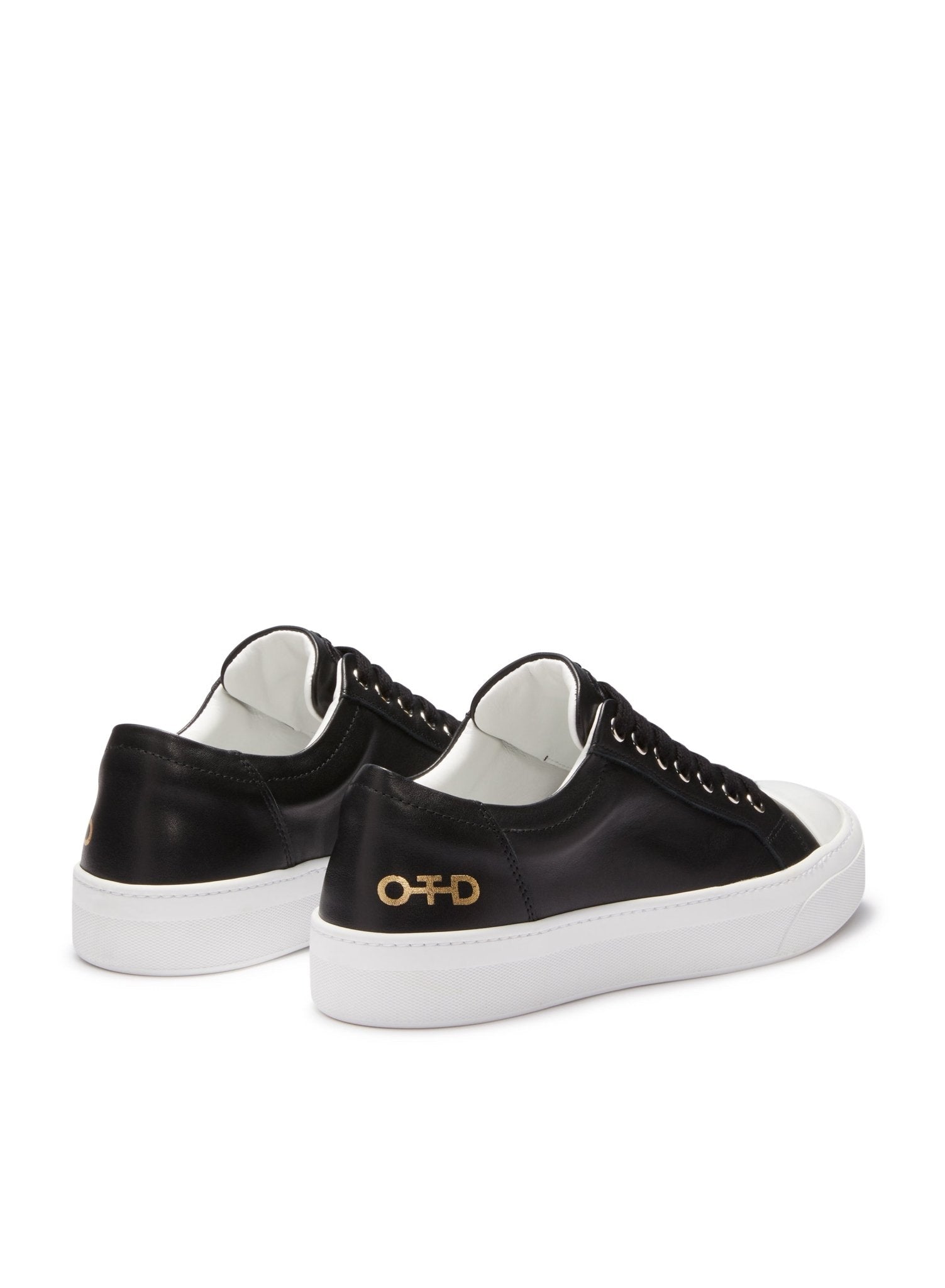 Leather Low - Top Sneaker (Black) - StepByStep
