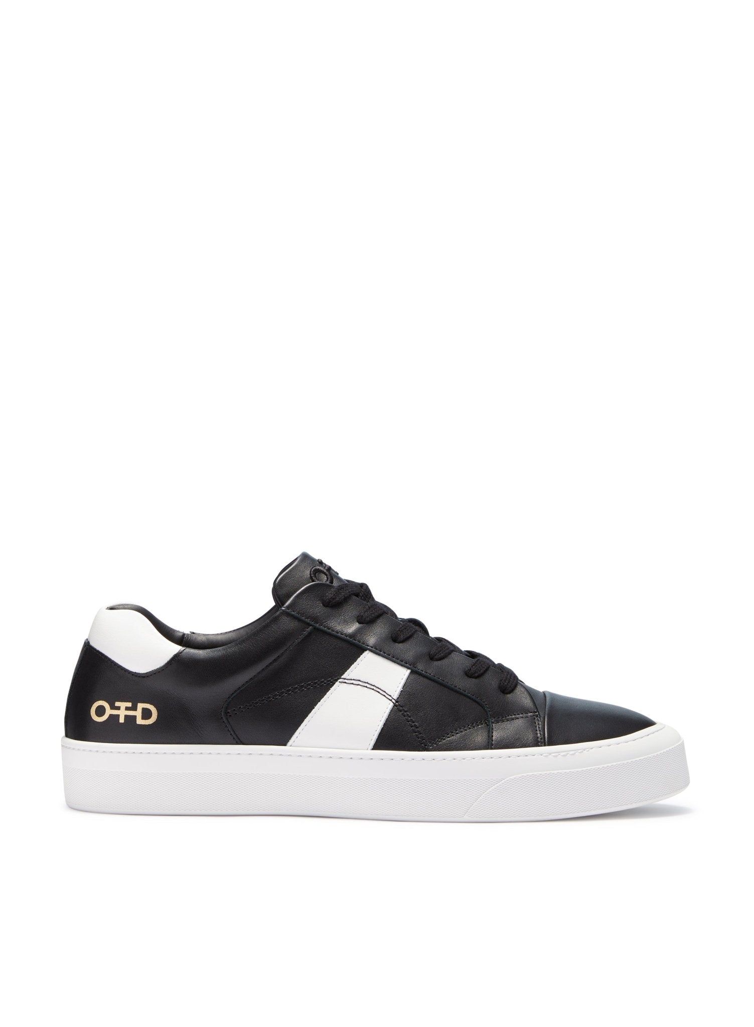 Leather Low - Top Sneaker (Black) - StepByStep