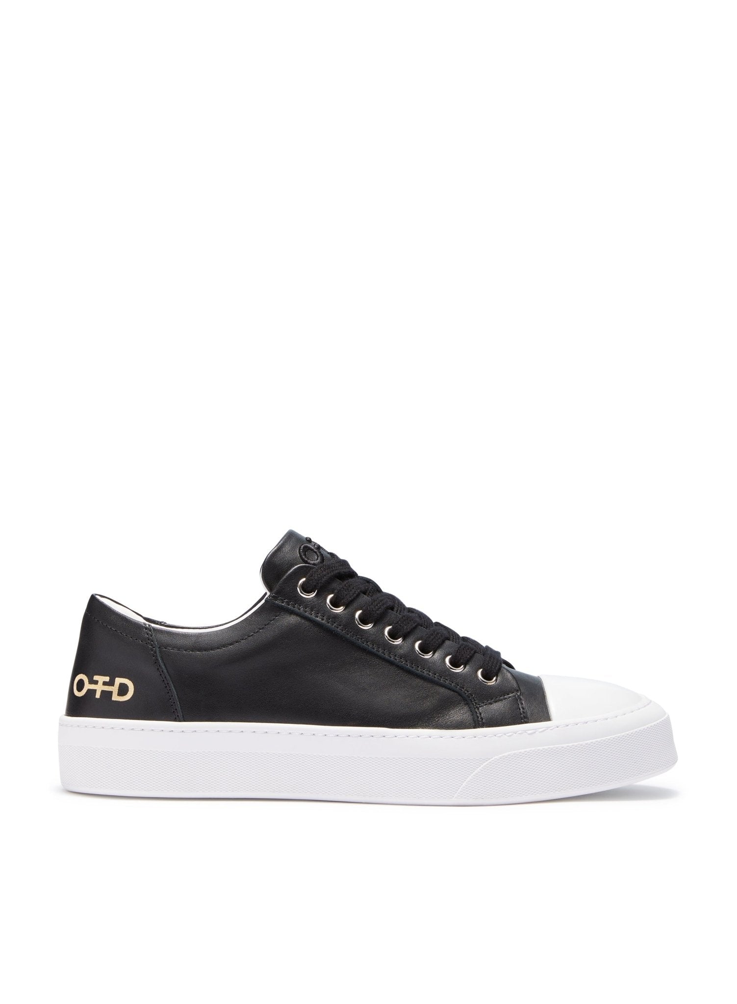 Leather Low - Top Sneaker (Black) - StepByStep