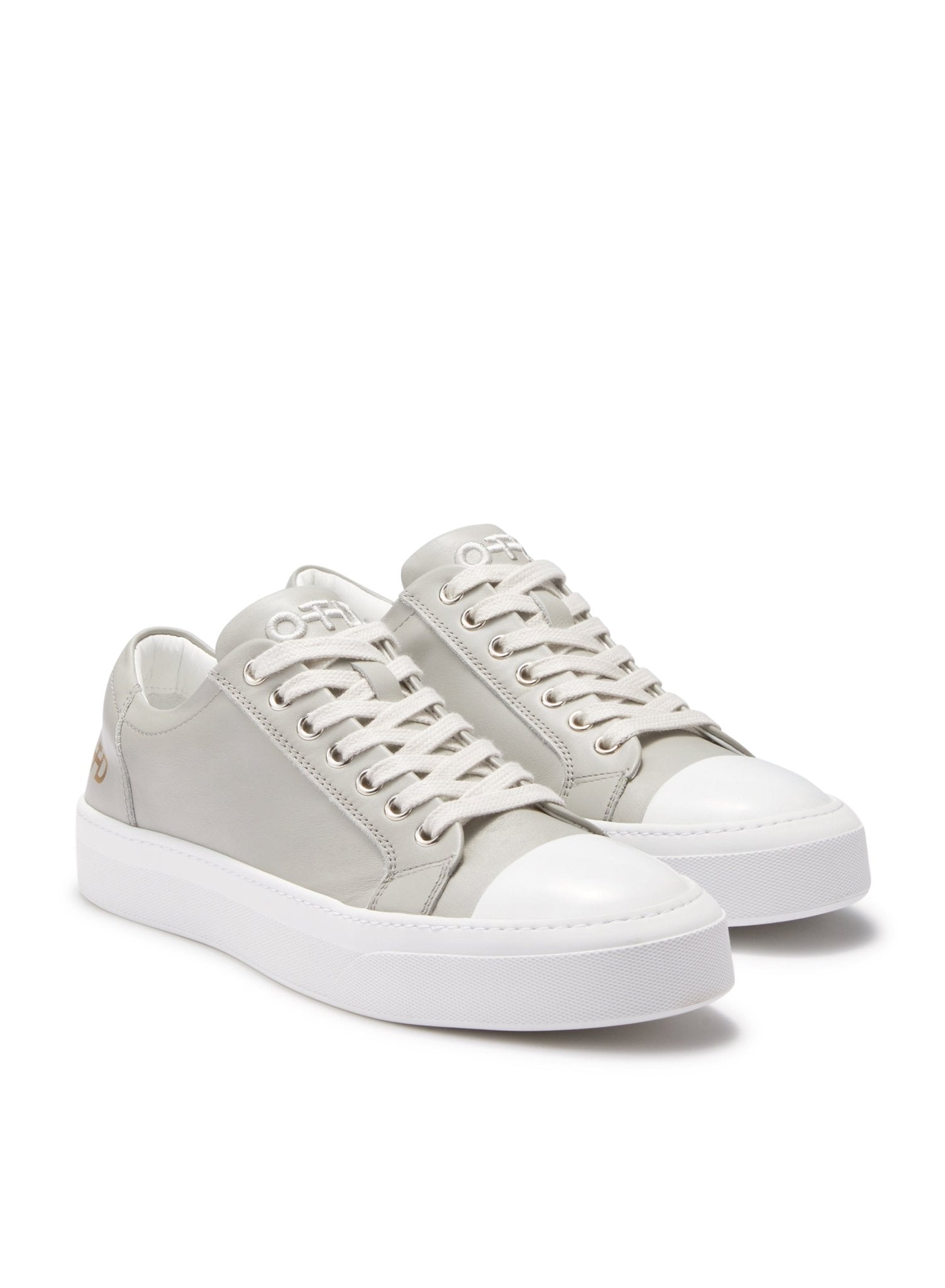 Leather Low - Top Sneaker (Light Grey) - StepByStep