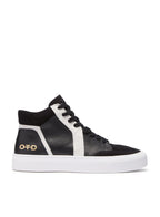 Leather Mid Top Sneaker (Black) - StepByStep