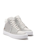 Leather Mid Top Sneaker (Light Grey) - StepByStep