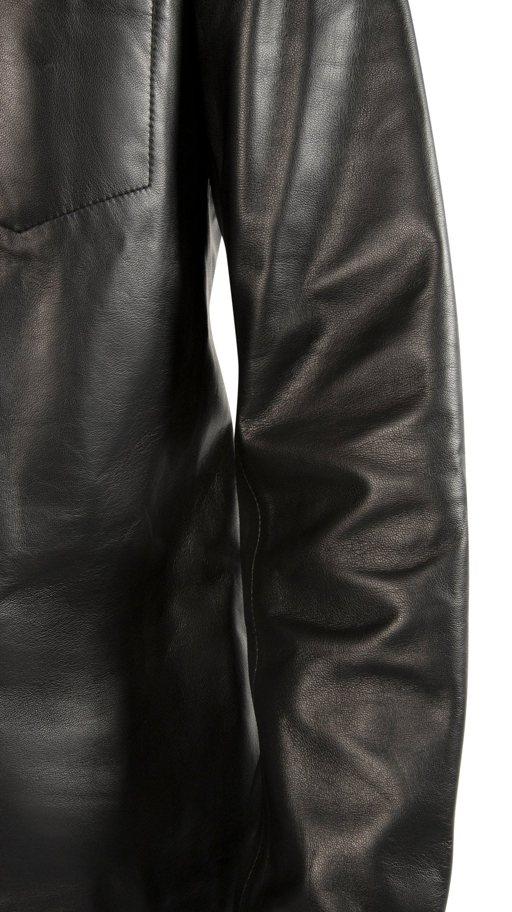 Leather Shirt Jacket (Black) - StepByStep