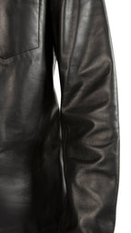 Leather Shirt Jacket (Black) - StepByStep