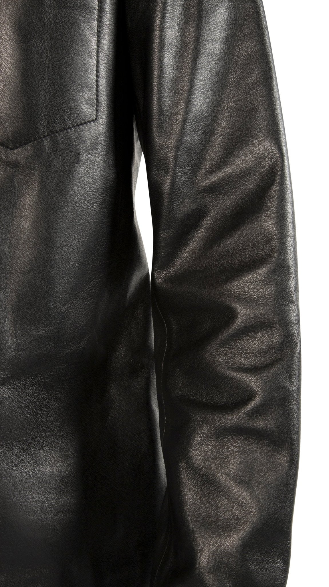 Leather Shirt Jacket (Black) - StepByStep