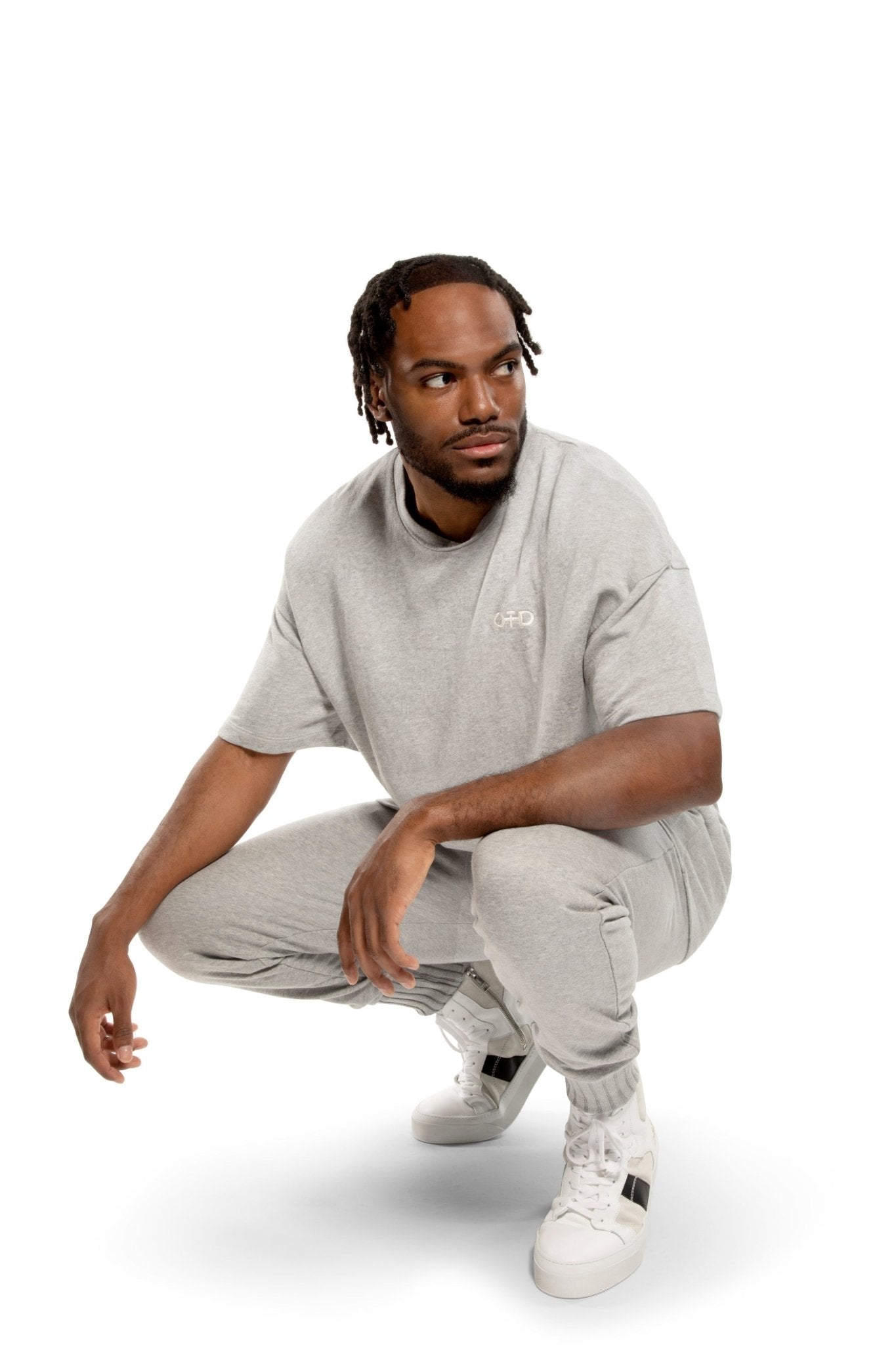 Lightweight French Terry Jogger (Light Grey Heather) - StepByStep