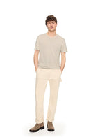 Linen - Blend Crewneck Tee (Oatmeal Melange) - StepByStep