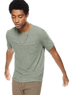 Linen - Blend Pocket Tee (Chalkboard Green) - StepByStep