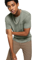 Linen - Blend Pocket Tee (Chalkboard Green) - StepByStep