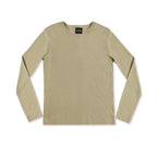 Long Sleeve Ribbed Cotton Crewneck (Laurel Heather) - StepByStep
