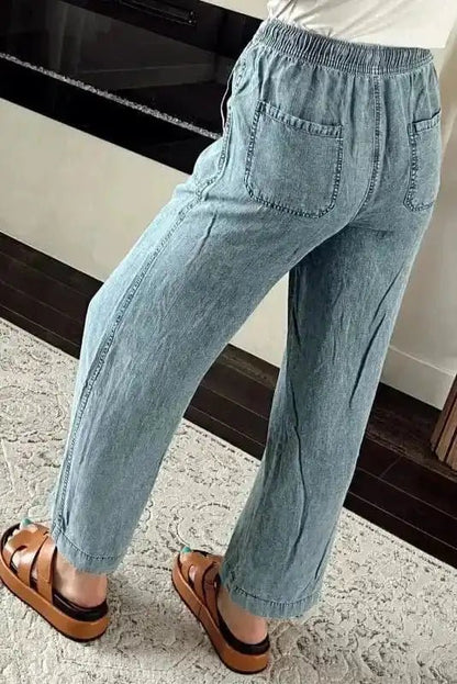 Loose Straight Denim Pants - StepByStep