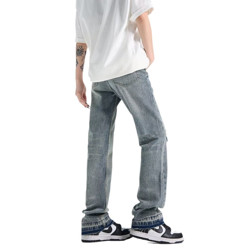 Loose Straight Ripped Jeans For Men - StepByStepNow