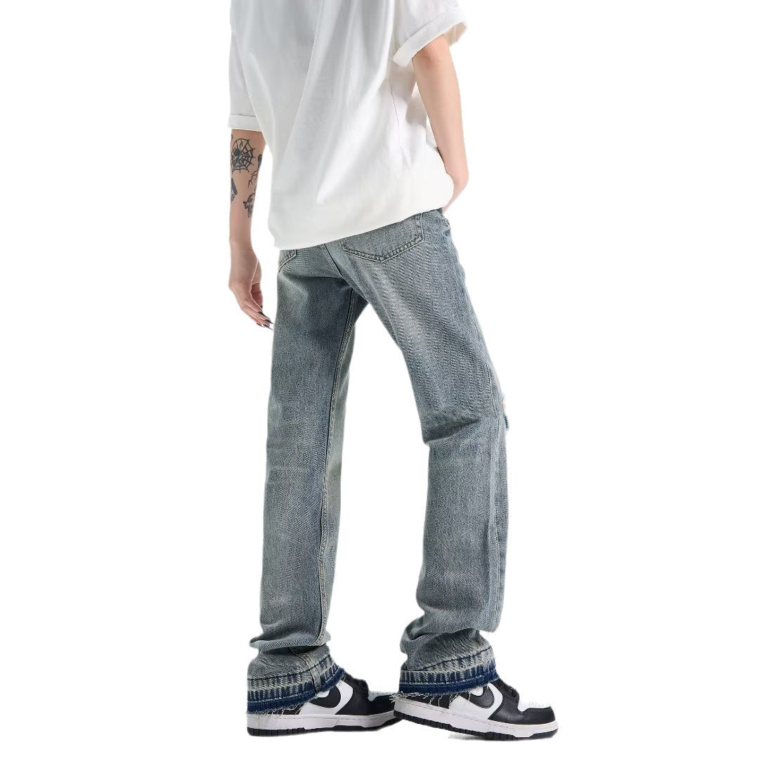 Loose Straight Ripped Jeans For Men - StepByStepNow