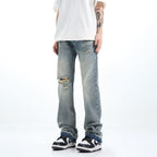 Loose Straight Ripped Jeans For Men - StepByStepNow