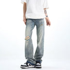 Loose Straight Ripped Jeans For Men - StepByStepNow