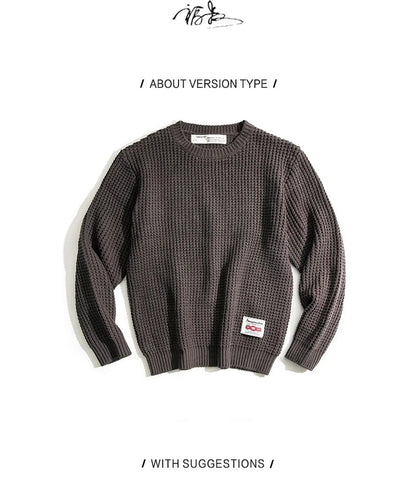 Maden Abito da lavoro Retro girocollo addensato maglione autunnale e invernale Amekaji abbigliamento da uomo in maglia allentata - StepByStepNow