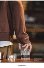 MADEN Felpa da uomo in pile polare Autunno Inverno Manica lunga Girocollo Pullover Camicia con fondo ispessito caldo Felpa nera - StepByStepNow